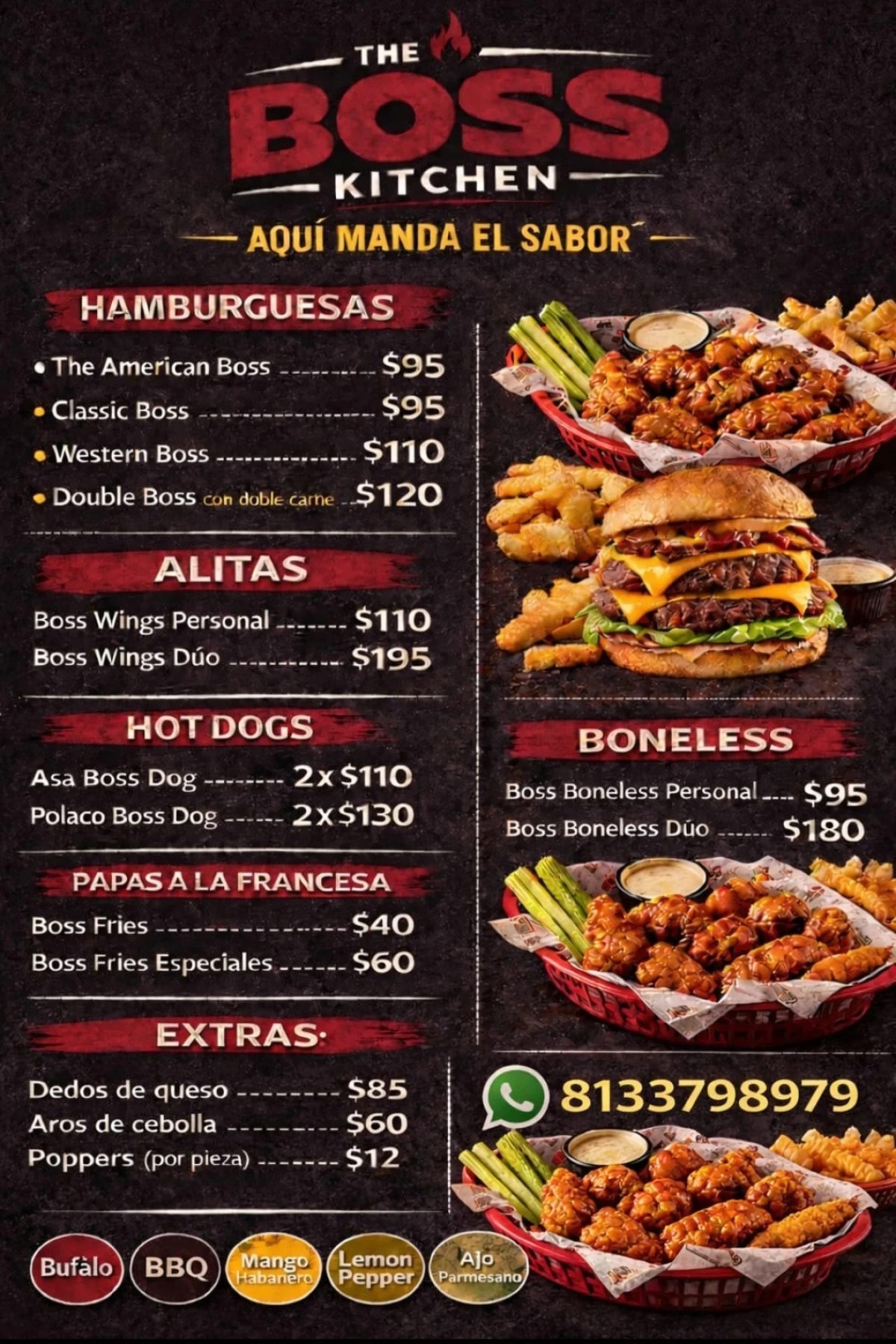 🍔🍟 Unas hamburguesas a Domicilio en The Boss Kitchen (Obispado) - Imagen 2